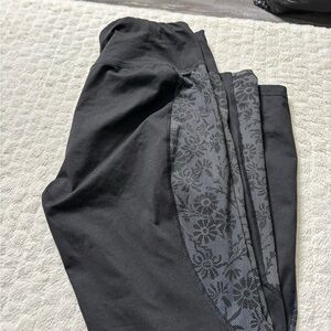 Avita Black Floral  Leggings